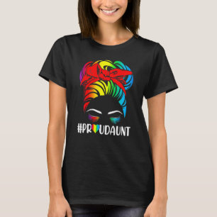 Camiseta Orgullosa tía Orgullo Lgbt Bandera Gay Lesbiana Fa
