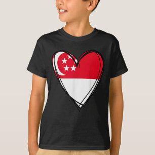 Camiseta Orgullosa tía tía Chica de Singapur, papá mamá Sin