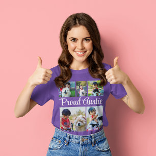 Camiseta Orgullosa tía tía tía tía de 5 años de foto collag
