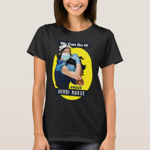 Camiseta Orgullosa trabajadora hindi de primera línea Rosie