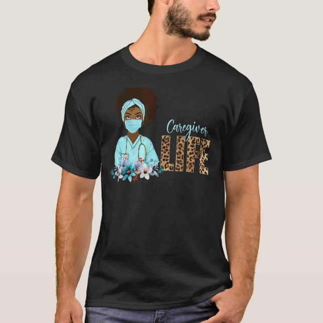 Camiseta Orgullosa vida negra de cuidadores enfermeras de l (Anverso)