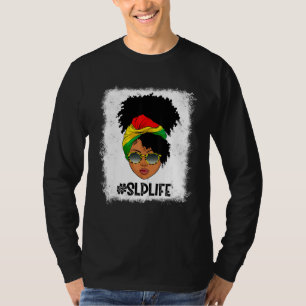 Camiseta Orgullosa Vida SLP Afro Moño Desordenado Historia