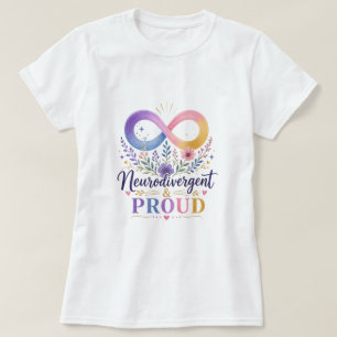 Camiseta Orgullosamente Neurodivergente Arcoíris Infinito