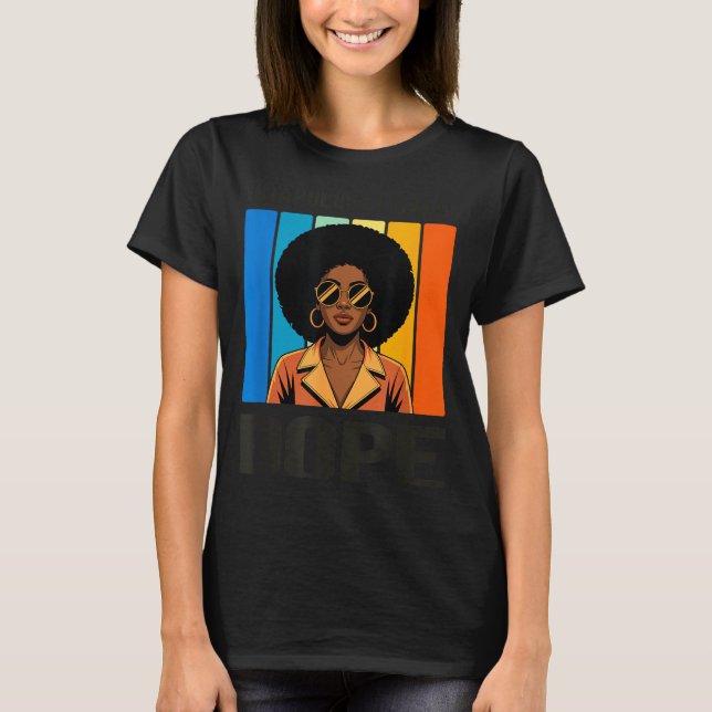Camiseta Orgullosamente Retro Mujer Afro Orgullo Negro (Anverso)