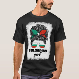 Camiseta Orgullosas Chicas búlgaras mujeres Bulgaria bander
