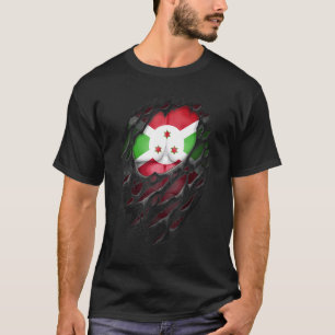 Camiseta Orgullosas raíces burundesas patrimonio desgarrado