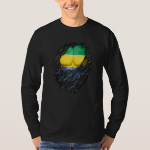 Camiseta Orgullosas Raíces Gabonesas Patrimonio Desgarrado