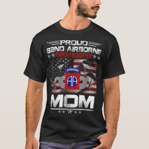 Camiseta Orgulloso 82º Paracaidista Aéreo Mamá Us Flag - Ve