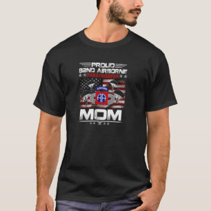 Camiseta Orgulloso 82.º paracaidista transaéreo, mamá, band