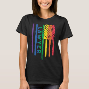 Camiseta Orgulloso abogado aprecia el orgullo LGBT arcoiris
