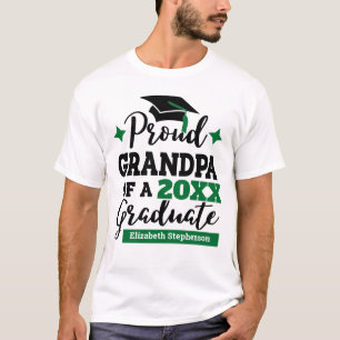 Camiseta Orgulloso abuelo 2022 nombre de la gorra verde neg