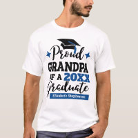 Orgulloso abuelo de 2022 de graduado con gorro azu