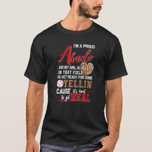 Camiseta Orgulloso Abuelo de Béisbol Familia de Béisbol a J