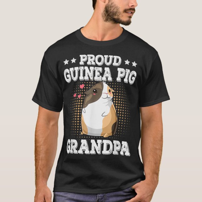 Camiseta Orgulloso abuelo de cerdo de Guinea Funny Padres d (Anverso)