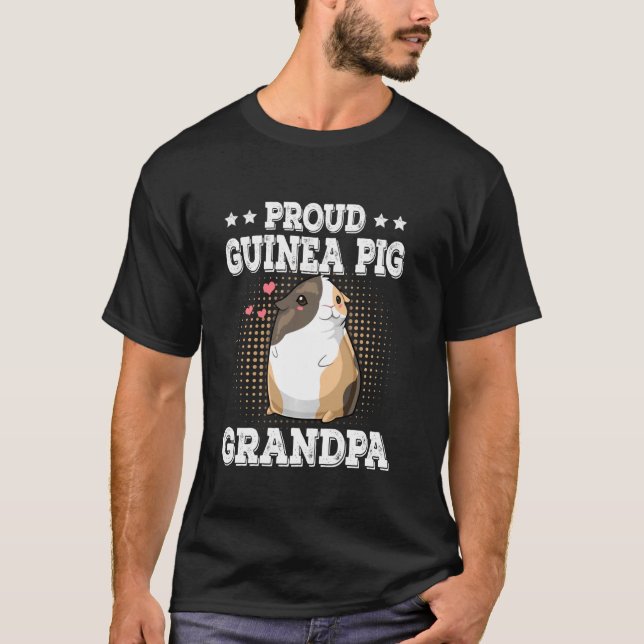 Camiseta Orgulloso abuelo de cerdo de Guinea Funny Padres d (Anverso)