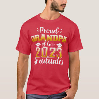 Camiseta Orgulloso abuelo de dos graduados de clase 2023 g