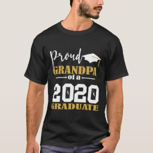 Camiseta Orgulloso abuelo de un graduado blanco en 2020