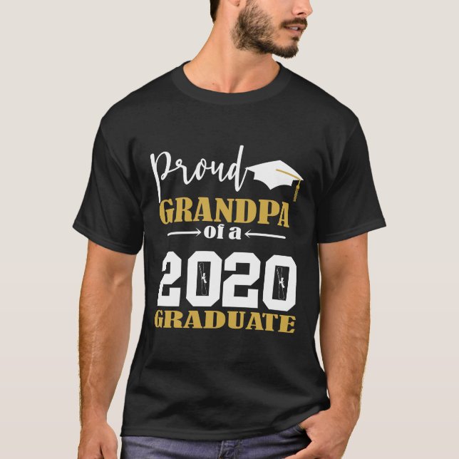 Camiseta Orgulloso abuelo de un graduado blanco en 2020 (Anverso)