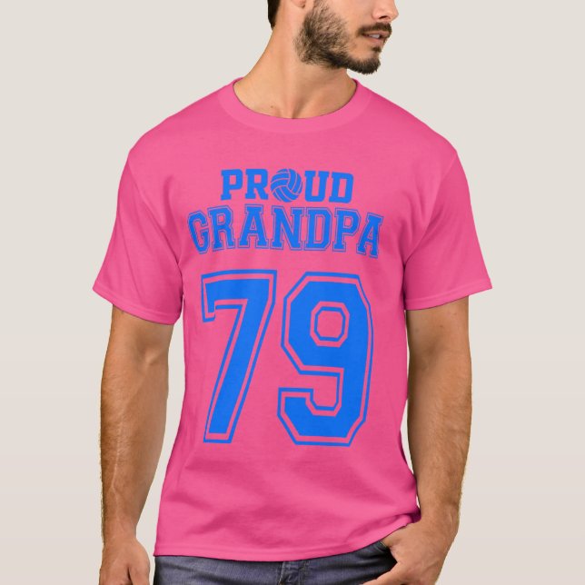 Camiseta Orgulloso Abuelo de voleibol número 79 B (Anverso)