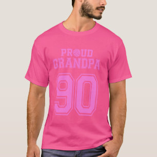Camiseta Orgulloso Abuelo de Voleibol Número 90 P