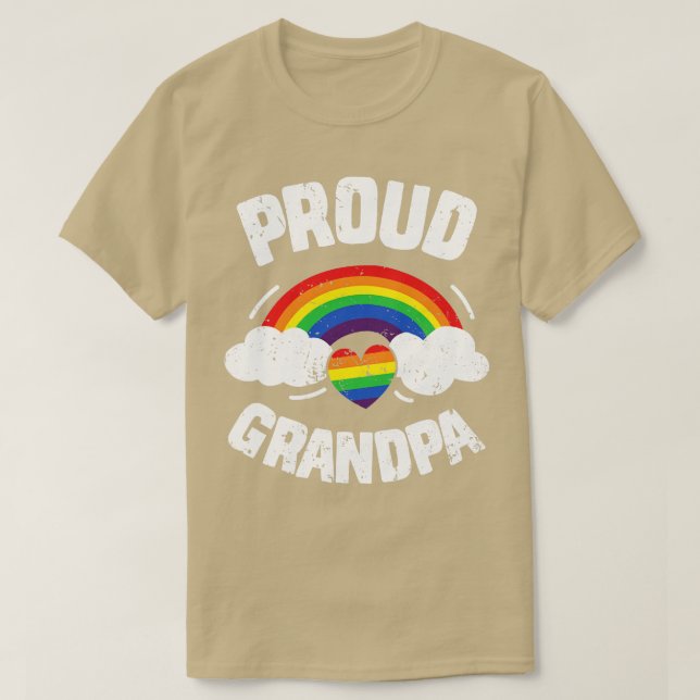 Camiseta Orgulloso Abuelo LGBT Orgullo gay masculino padres (Diseño del anverso)