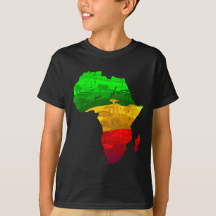 Camiseta Orgulloso Africa Map Green Yellow Red Orgullo Orgu