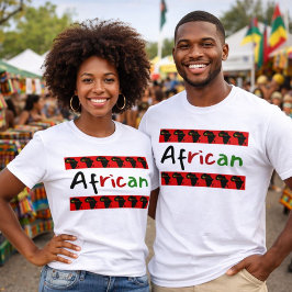 Camiseta Orgulloso Africano Colorido