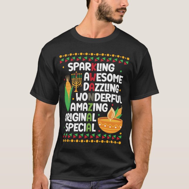 Camiseta Orgulloso afroamericano feliz Kwanzaa (Anverso)