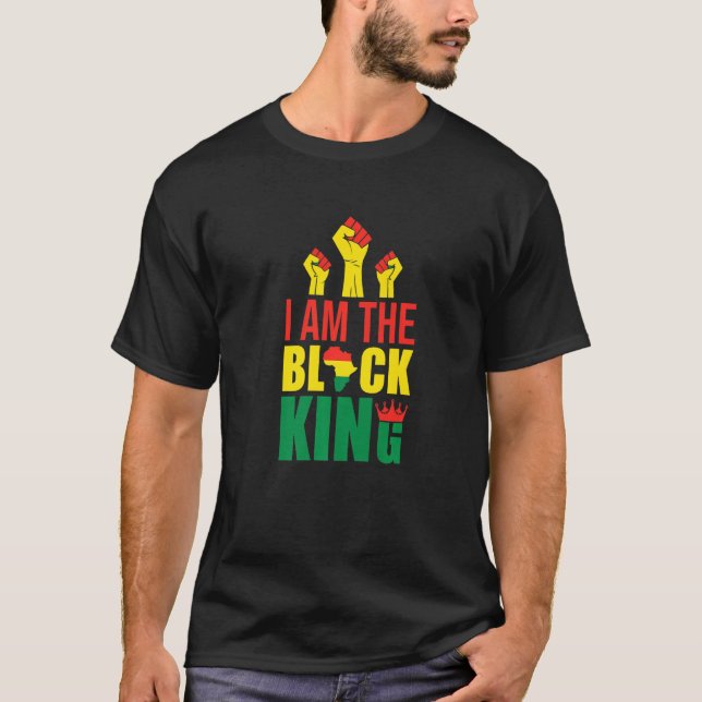 Camiseta Orgulloso afroamericano soy el Rey Negro H (Anverso)