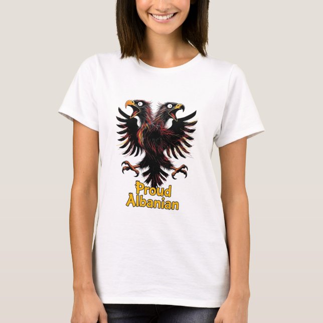 Camiseta Orgulloso albanés (Anverso)