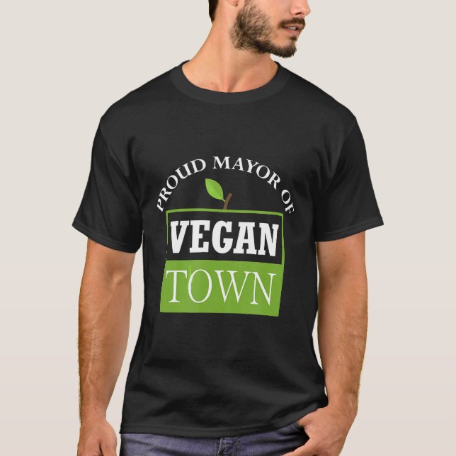 Camiseta Orgulloso Alcalde De La Ciudad Vegan (Anverso)