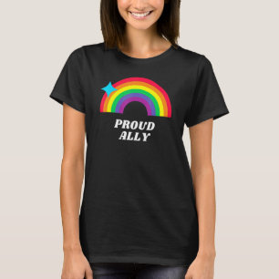 Camiseta Orgulloso Aliado Apoyo Lgbtq Conciencia Gay Lesbia