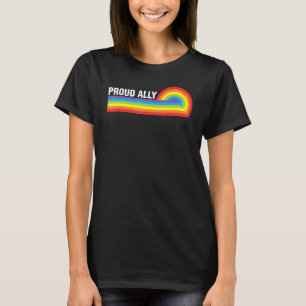 Camiseta Orgulloso aliado bandera arcoiris apoyo género org