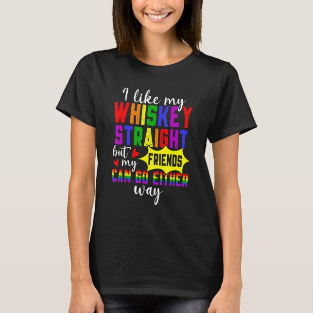 Camiseta Orgulloso Aliado Como Mis Amigos Directos De Whisk (Anverso)