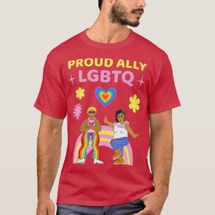 Camiseta Orgulloso aliado comunidad gay LGBTQ Orgullo Lesbi