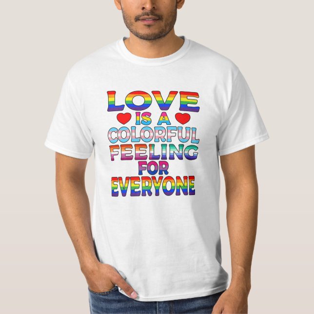 Camiseta Orgulloso aliado con bandera arcoiris gay (Anverso)