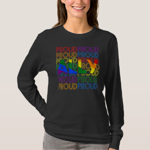 Camiseta Orgulloso aliado Lgbt Bandera Arcoiris Orgullo Les