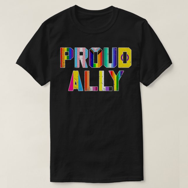 Camiseta Orgulloso aliado LGBT Funny LGBTQ Black History Ga (Diseño del anverso)