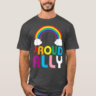 Camiseta Orgulloso aliado LGBT Mes de Orgullo Gay Arcoiris