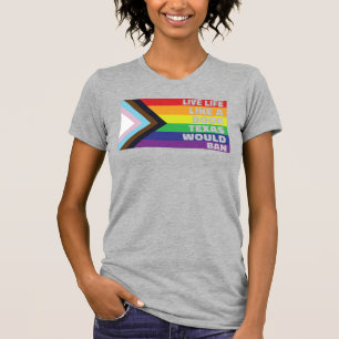 Camiseta Orgulloso aliado LGBTQ Gay Lesbian Trans Vive Como