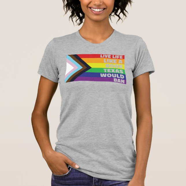 Camiseta Orgulloso aliado LGBTQ Gay Lesbian Trans Vive Como (Anverso)