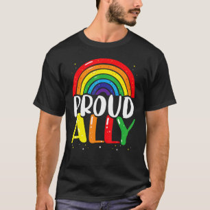 Camiseta Orgulloso aliado orgullo gay Día LGBT Mes desfile 
