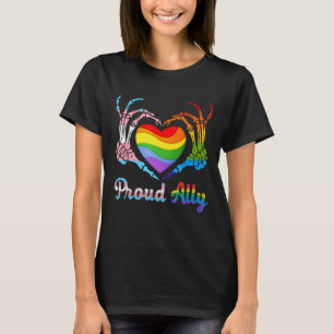 Camiseta Orgulloso aliado orgullo transgénero gay Les Lgbtq