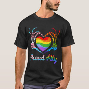 Camiseta Orgulloso aliado orgullo transgénero gay Les Lgbtq
