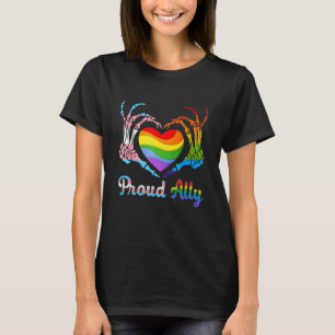 Camiseta Orgulloso aliado orgullo transgénero gay Les Lgbtq