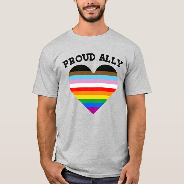 Camiseta Orgulloso Aliado Progreso Orgullo (Anverso)