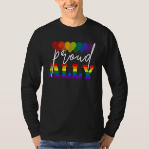 Camiseta Orgulloso Ally, estaré allí por ti Lgbt