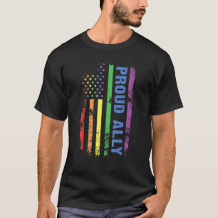 Camiseta Orgulloso Ally Lgbt Lgbtq Orgullo Gay Bandera Arco