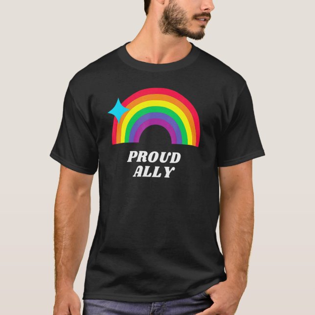 Camiseta Orgulloso Ally Lgbtq apoya la campaña de concienci (Anverso)