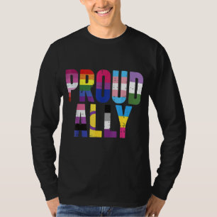 Camiseta Orgulloso Ally Lgbtq Lesbiana Gay Bisexual Trans P